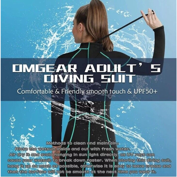 OMGear Wetsuit Men Women 3mm Neoprene Full Body UV Protection One Piece Long XXL - Picture 6 of 9
